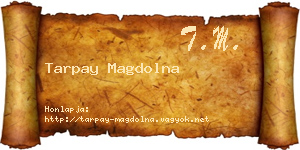Tarpay Magdolna névjegykártya